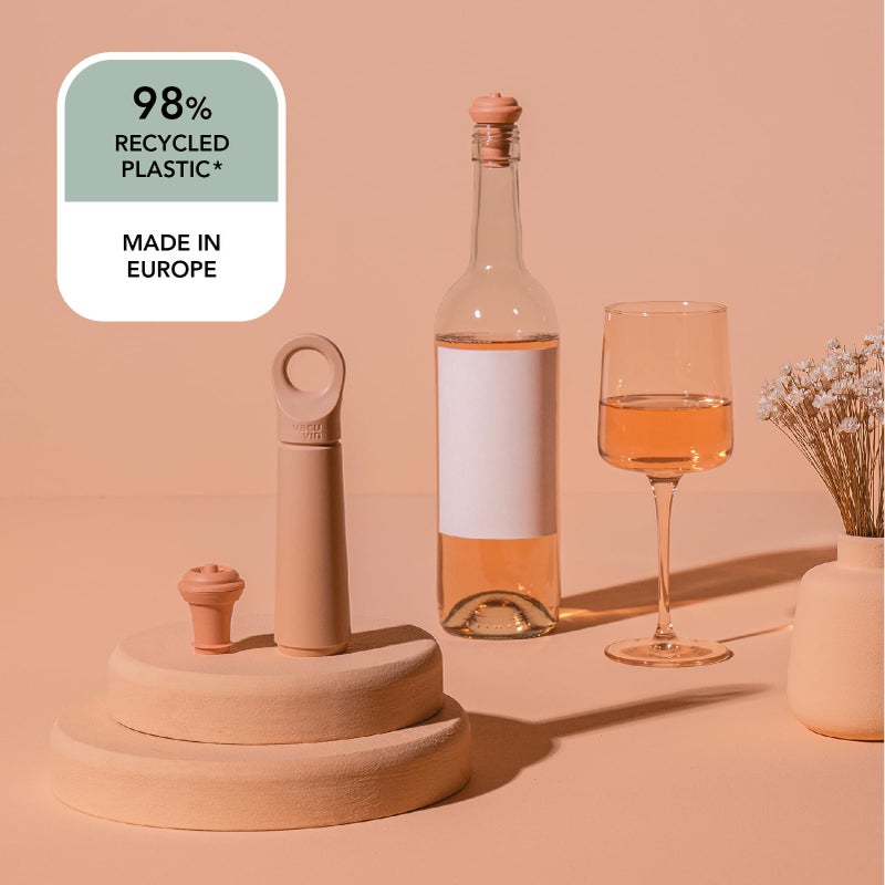 Vacu Vin Wine Saver Loop â€“ Made in the Netherlands â€“ Premium Wine Preserver Pump with Stopper â€“ Reseals & Preserves Red or White Wine â€“ Airtight Air Removal System â€“ Terra - Image 2