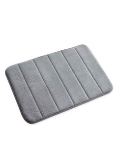 VANRA VANRA(tm) Bath Mat Bath Rugs Anti-slip Bath Mats Anti-bacterial Non-slip Bathroom Mat Soft Bathmat Bathroom Carpet for Baby Kids Safety with Memory Foam Coral Velvet Fabric 15.7" X 23.6'' (Gray)  - Image 1