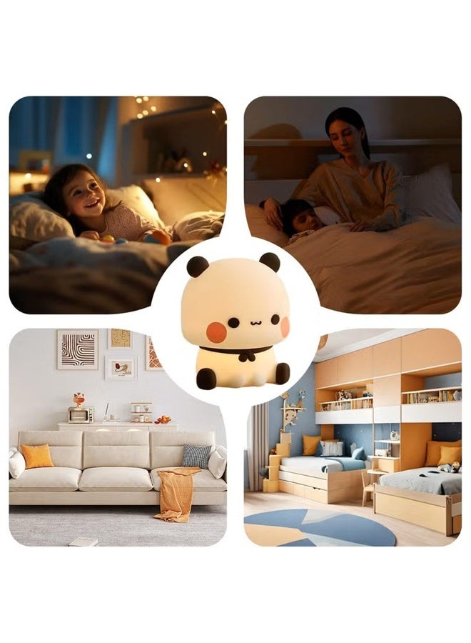 ضوء ليلي، مصباح ليلي LED على شكل باندا لطيف ومرن، إضاءة ليلية قابلة للتعتيم بثلاثة مستويات لغرف الأطفال والرضاعة الطبيعية وديكور للأطفال الصغار، هدايا رائعة للأطفال - Image 3