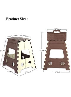 BBD kitchen shop BBD Kitchen Shop 18 Inch Foldable Stool Portable NonSlip Folding Step Stool Space Saving Easy Storage Plastic Stool Useful for KitchenBathroom Office  - Image 2