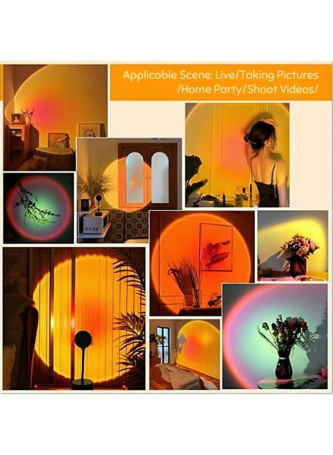 Lapras { 5 Years Warranty ) Sunset Projection Lamp Led Light, Romantic Visual Mood Lighting Lamp, 360-Degree Rotation, Modern Floor Stand Night Light for Photo Background Bedroom Home Party - Image 3