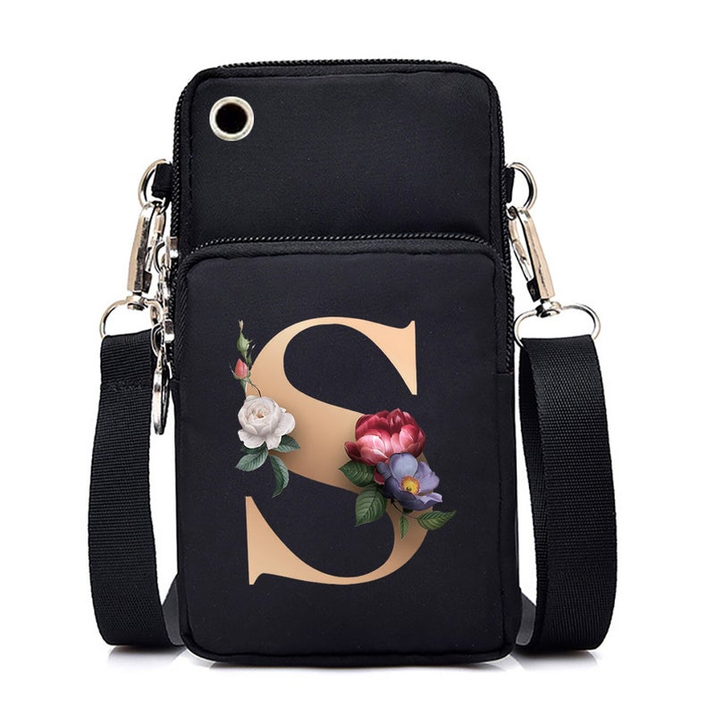 2024 26 Letter Printing Coin Purse Mobile Phone Bag To Make Light Carrying Multifunctional Messenger Bag - Image 1