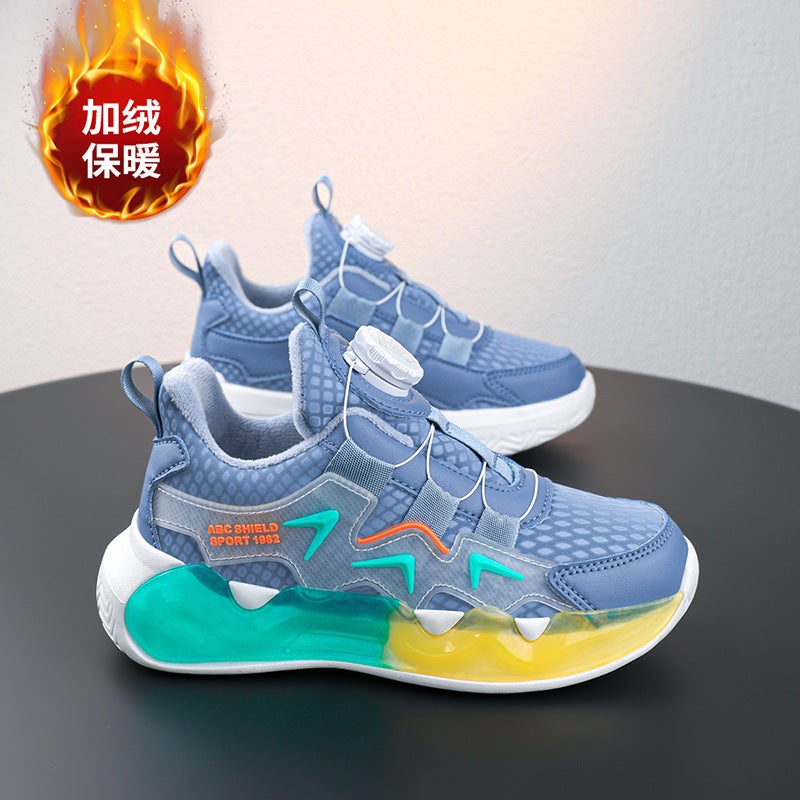 Boys' Shoes Fleece-Lined Warm Cotton Shoes Girls' Winter New Children'S Casual Sneaker Middle And Large Children'S Trendy Shoes For Boys - Image 5