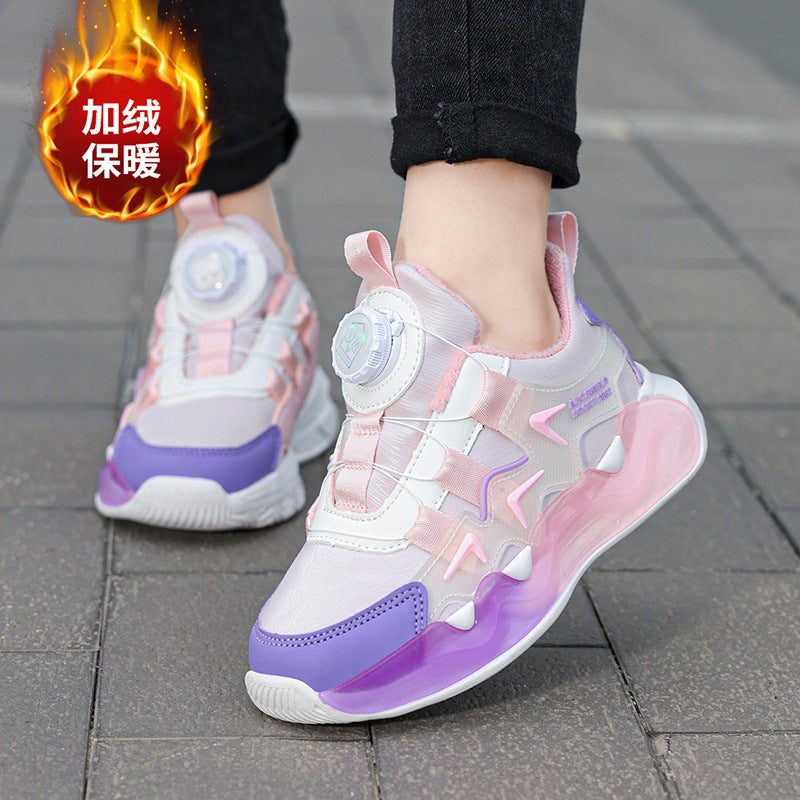 Boys' Shoes Fleece-Lined Warm Cotton Shoes Girls' Winter New Children'S Casual Sneaker Middle And Large Children'S Trendy Shoes For Boys - Image 4