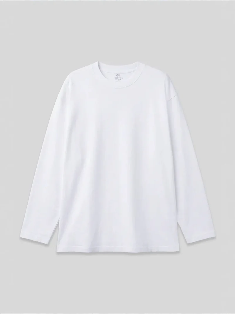 Tommylife White TOMMY Men's Cotton Elastane T-Shirt for Men | Best Price UAE