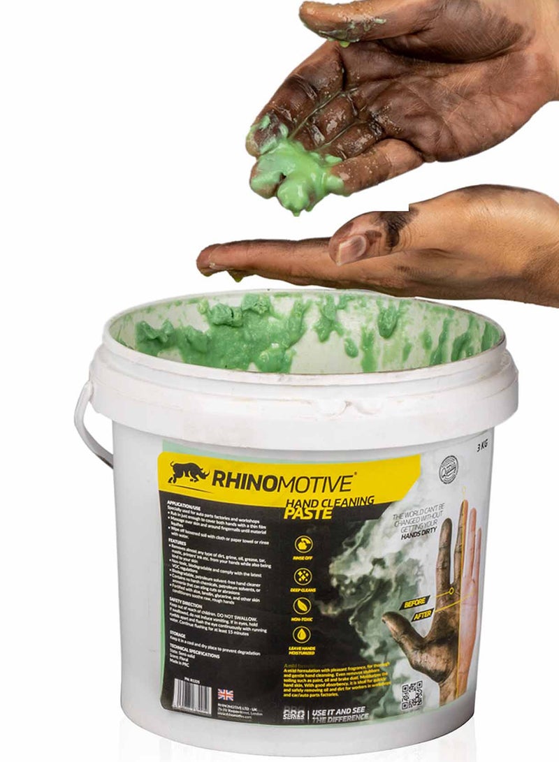 RHINOMOTIVE Hand Cleaning Paste, Heavy-Duty All Purpose Cleaning Paste, Removes any Stains and Oil, 3KG - Image 3