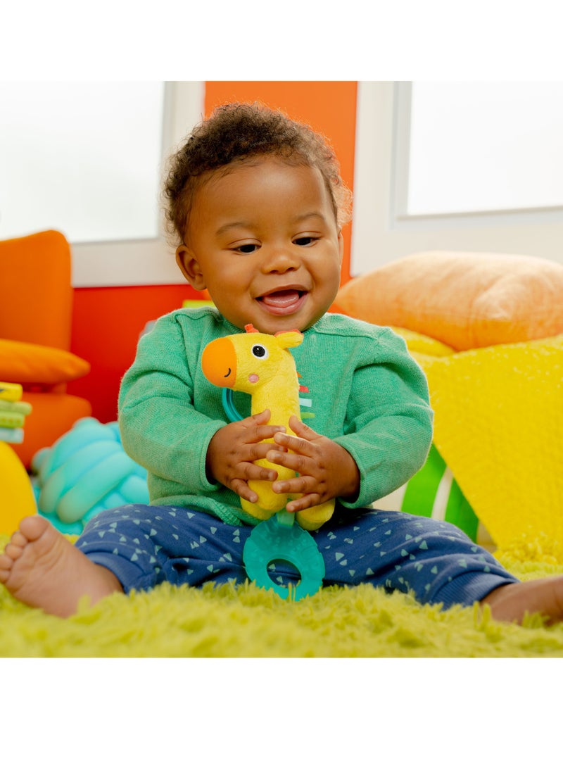 Bright Starts Tug Tunes On-the-Go Toy - Giraffe, Musical toy, Colorful Friend with Melodies for Travel and Play, Perfect for Strollers and Gyms, 0 - 36 months - Image 2