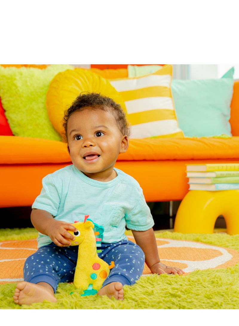 Bright Starts Tug Tunes On-the-Go Toy - Giraffe, Musical toy, Colorful Friend with Melodies for Travel and Play, Perfect for Strollers and Gyms, 0 - 36 months - Image 3