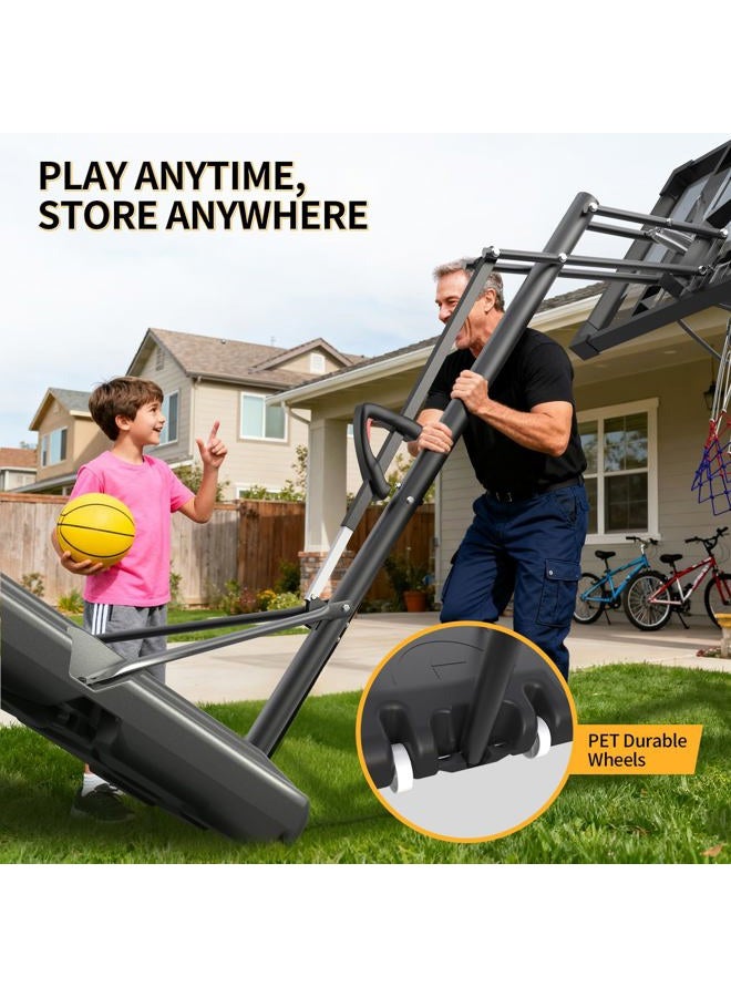 FirstAsk Portable Adjustable Basketball Hoop with Wheels, 10FT Height Basketball Goal for Teens, and Adults, Ideal for Yard, Park, Gym, or Driveway - Image 5