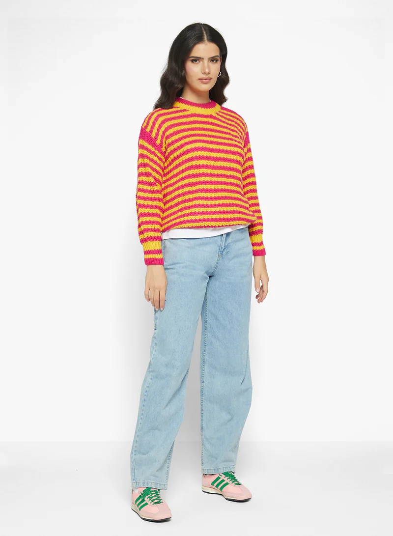 Ginger Multi Stripe Oversize Sweater
