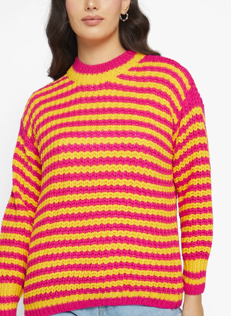 Ginger Multi Stripe Oversize Sweater