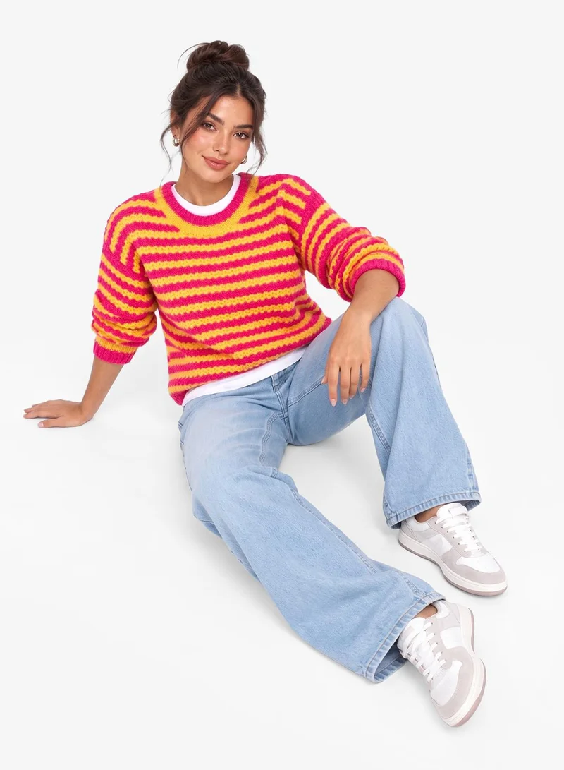 Ginger Multi Stripe Oversize Sweater