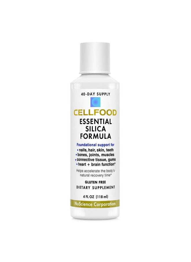 Cellfood Essential Silica Antiaging Formula 4 Fl Oz Supports Healthy Bones Joints Hair Skin Nails Teeth & Gums Easy To Absorb Liquid Gluten Free Thiaminase Free Nongmo 40Day Supply  - Image 2