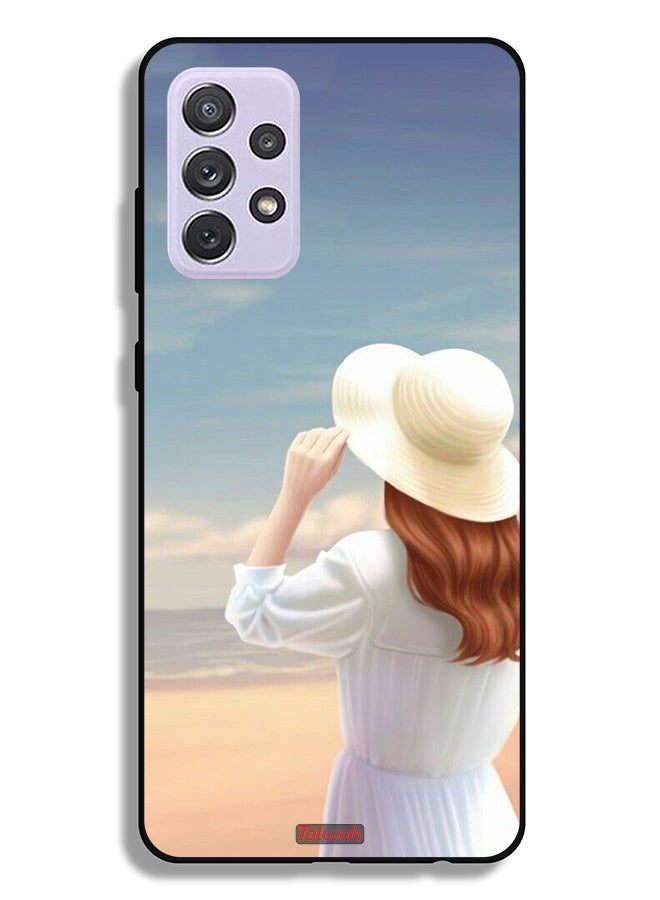 Tolwak Samsung Galaxy A72 5G Protective Case Cover Hat Girl Standing - Image 1