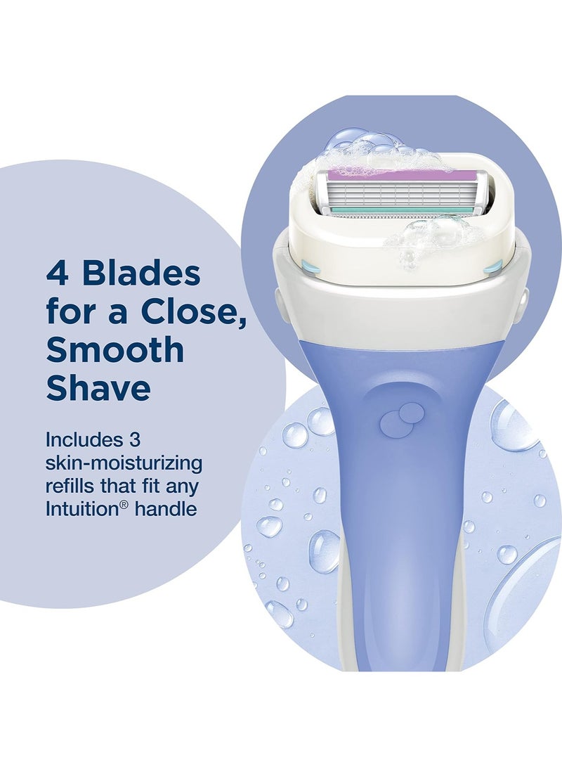 schick Intuition Pure Nourishment Women's Razor Blades with Organic Cocoa Butter - Image 3