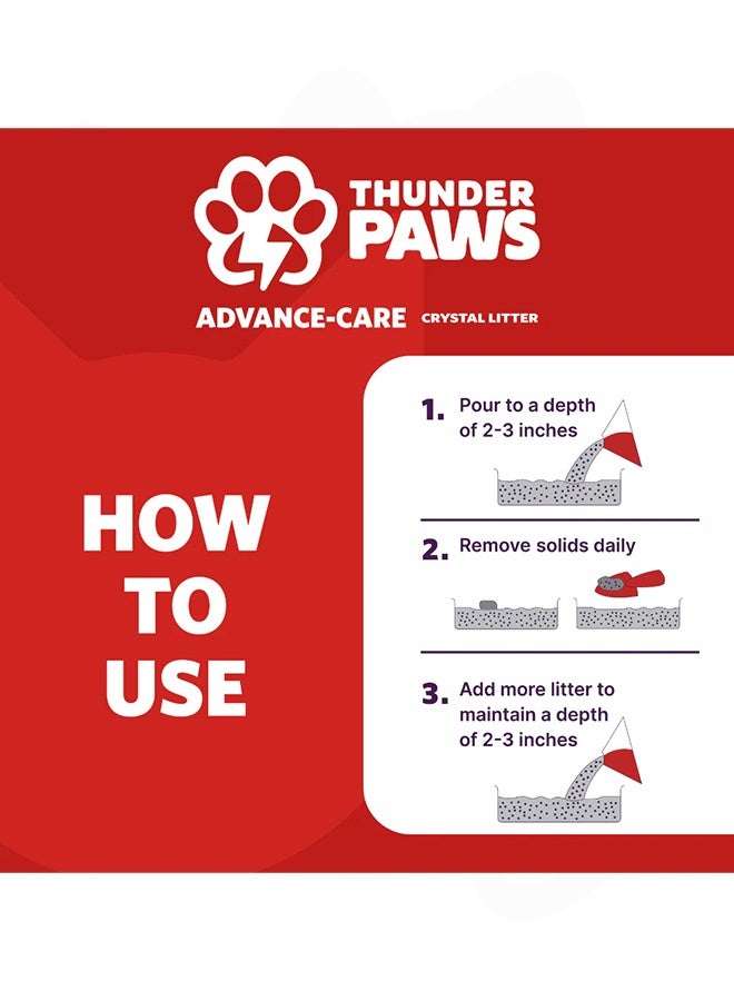 Thunder Paws Advance Care Non Clumping Crystal Cat Litter - 5L - Image 4