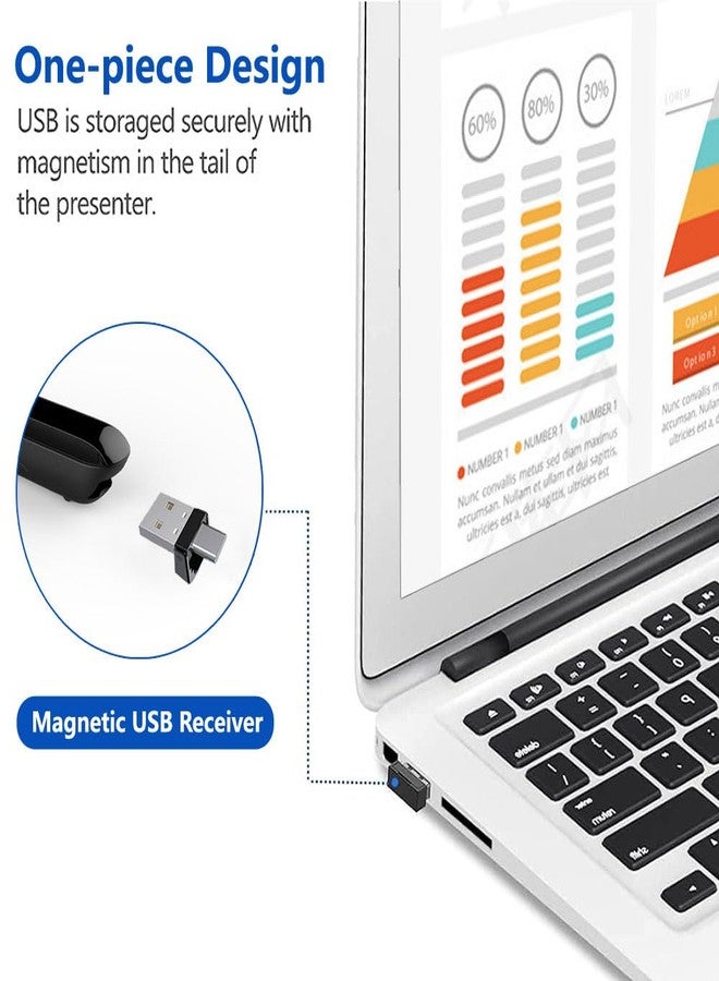 VOVIGGOL USB/Type-C 2 in 1 Presentation Clicker for Powerpoint, Hyperlink Volume Wireless Presenter Remote Control Slide Advancer PPT Clicker for Mac iPad Computer Laptop - Image 5