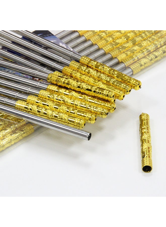 Four Section Stainless Steel Gold Cudgel Boxed Telescopic Mini Gold Cudgel Toy Monkey King Gold Cudgel-Specifications:96cm Four-section Telescopic Gold Hoop (8 Pieces) (2.65 Yuan Per Piece)  - Image 3