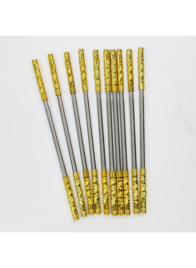 Four Section Stainless Steel Gold Cudgel Boxed Telescopic Mini Gold Cudgel Toy Monkey King Gold Cudgel-Specifications:96cm Four-section Telescopic Gold Hoop (8 Pieces) (2.65 Yuan Per Piece)  - Image 1