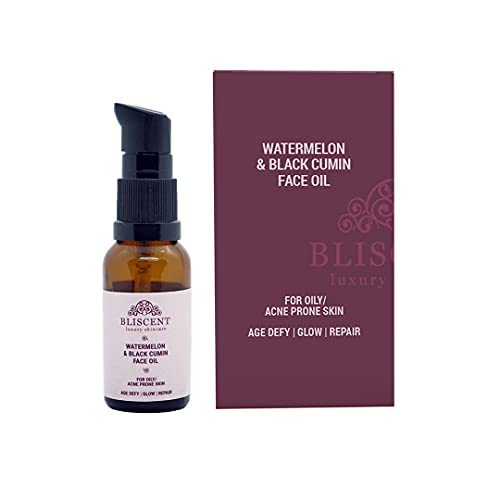 BLISCENT Luxury Skincare Watermelon Black Cumin Seed Face Oil For Oily Acne Prone Skin Dark Spots Repair Age Defy Reduce Fine Lines And Wrinkles Face Glowing Oil 20ml - Image 1
