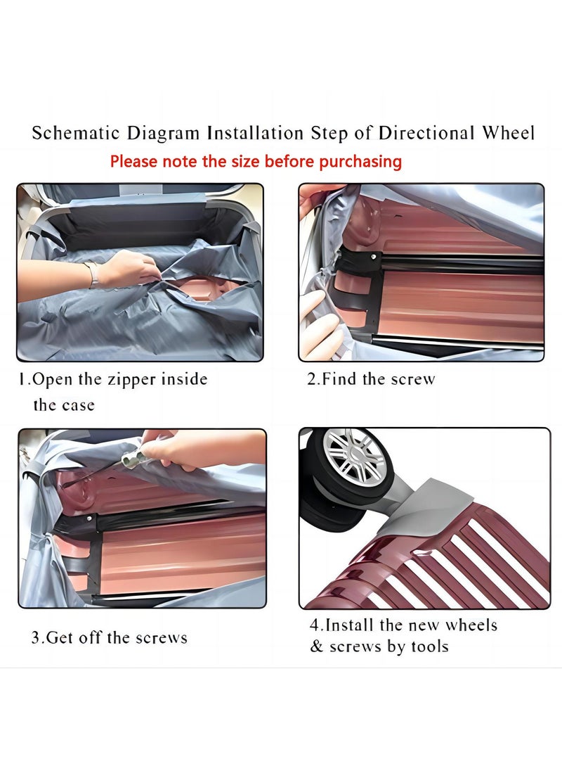 SYOSI - Luggage Replacement Wheels, 1 Pair Replacement Luggage Suitcase Spinner Wheels, Swivel Suitcase Wheels Suitcase Wheel Repair Parts for Luggage Suitcase Accessory - Image 1
