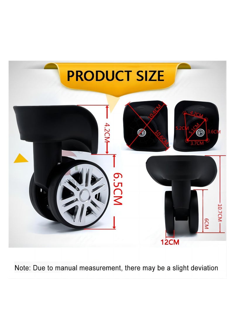 SYOSI - Luggage Replacement Wheels, 1 Pair Replacement Luggage Suitcase Spinner Wheels, Swivel Suitcase Wheels Suitcase Wheel Repair Parts for Luggage Suitcase Accessory - Image 1