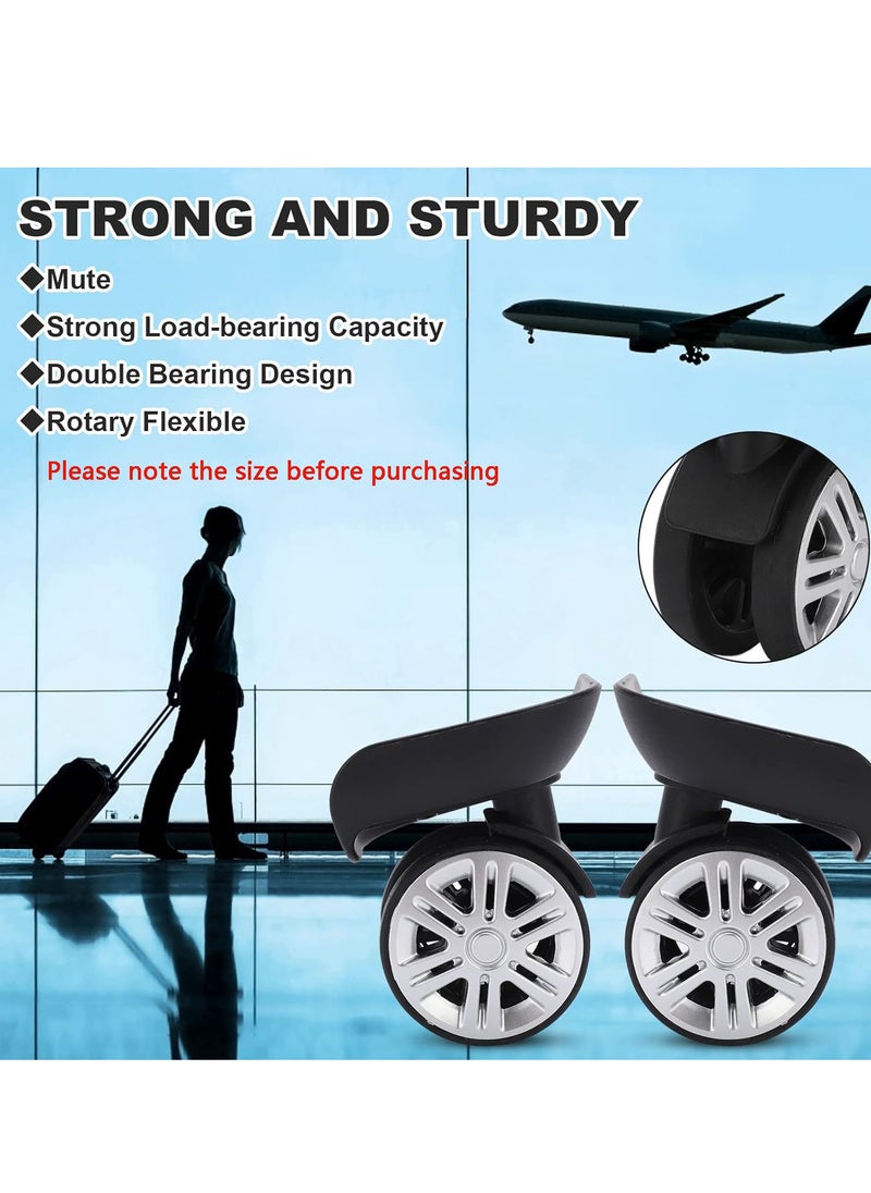 SYOSI - Luggage Replacement Wheels, 1 Pair Replacement Luggage Suitcase Spinner Wheels, Swivel Suitcase Wheels Suitcase Wheel Repair Parts for Luggage Suitcase Accessory - Image 1
