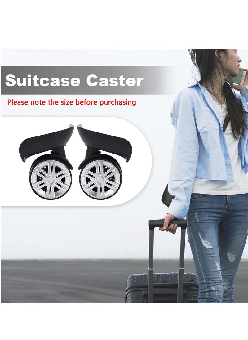 SYOSI - Luggage Replacement Wheels, 1 Pair Replacement Luggage Suitcase Spinner Wheels, Swivel Suitcase Wheels Suitcase Wheel Repair Parts for Luggage Suitcase Accessory - Image 1