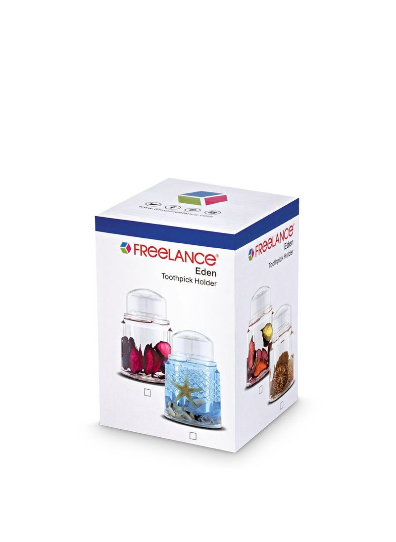 Freelance - Freelance Eden Acrylic Kitchen & Dining, Toothpick Dispenser Box Holder Keeper Case Dish with Lid - Image 1