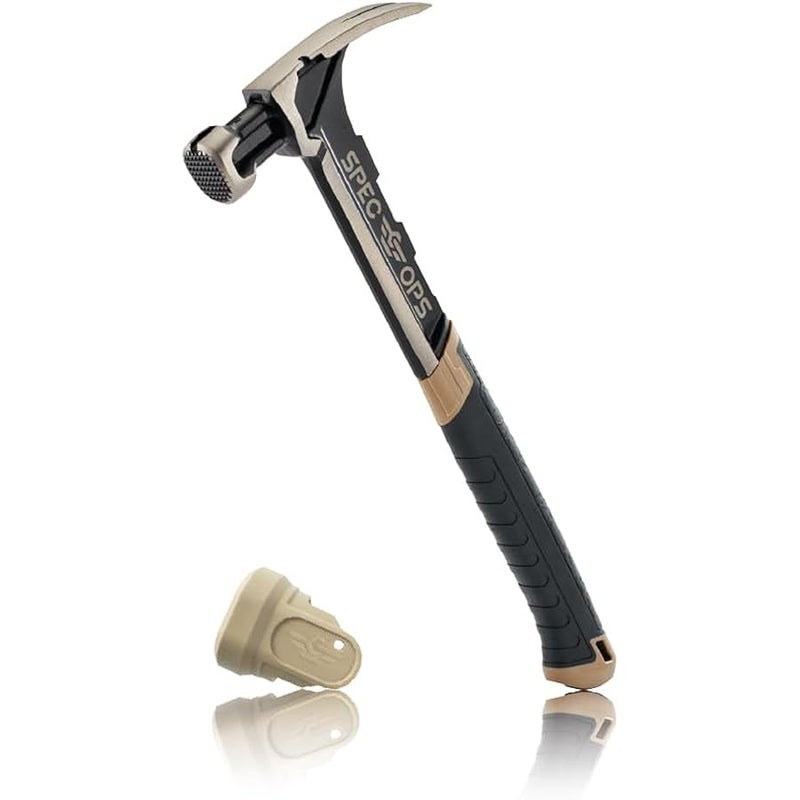 Spec-Ops Tools Steel Hammer, 28 oz, Rip Claw, Milled Face, Shock-Absorbing Grip, 3% Donated to Veterans - Image 1