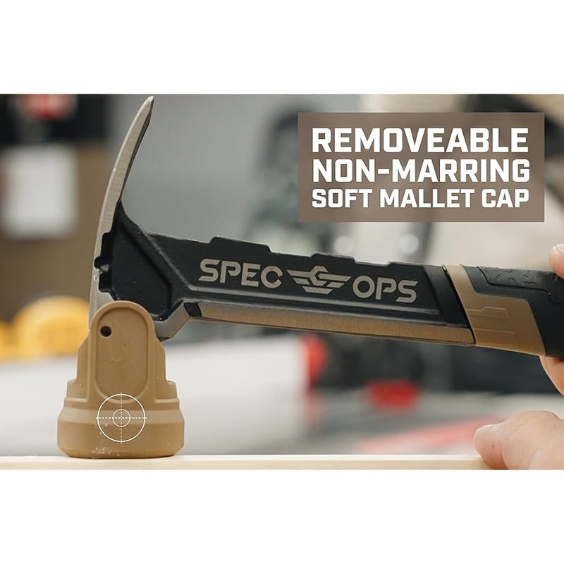 Spec-Ops Tools Steel Hammer, 28 oz, Rip Claw, Milled Face, Shock-Absorbing Grip, 3% Donated to Veterans - Image 5