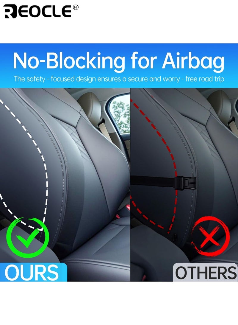 REOCLE Car Seat Back Organizer Large Capacity Storage Bag with Hook Kick Mats Back Seat Protector Keep Vehicle Neat Tidy Durable Waterproof Ideal for Car Travel Daily Commute - Image 5