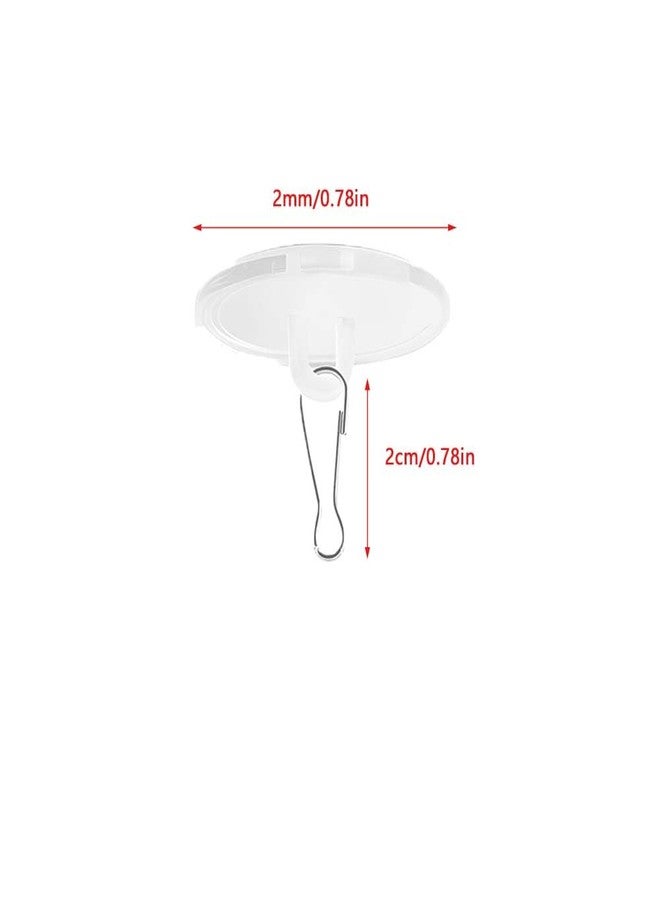 UtySty Self Adhesive Wall Hooks, Ceiling Hooks, Small Disc Stickers, Hangers for Christmas, Festival, Wedding, Decorations, Baloon Storage, Display, 2cm, 40 Pieces - Image 2
