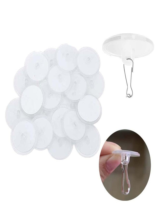 UtySty Self Adhesive Wall Hooks, Ceiling Hooks, Small Disc Stickers, Hangers for Christmas, Festival, Wedding, Decorations, Baloon Storage, Display, 2cm, 40 Pieces - Image 1