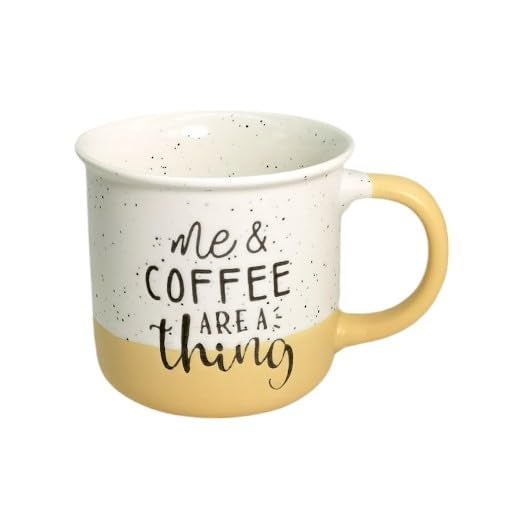 Lemon Tree Ceramic Coffee Cups - Set of 4, 360ml Each Cup, Microwave & Dishwasher Safe, Mugs with Handle for Cappuccino, Milk, Latte hot/Cold Drinks - Image 5