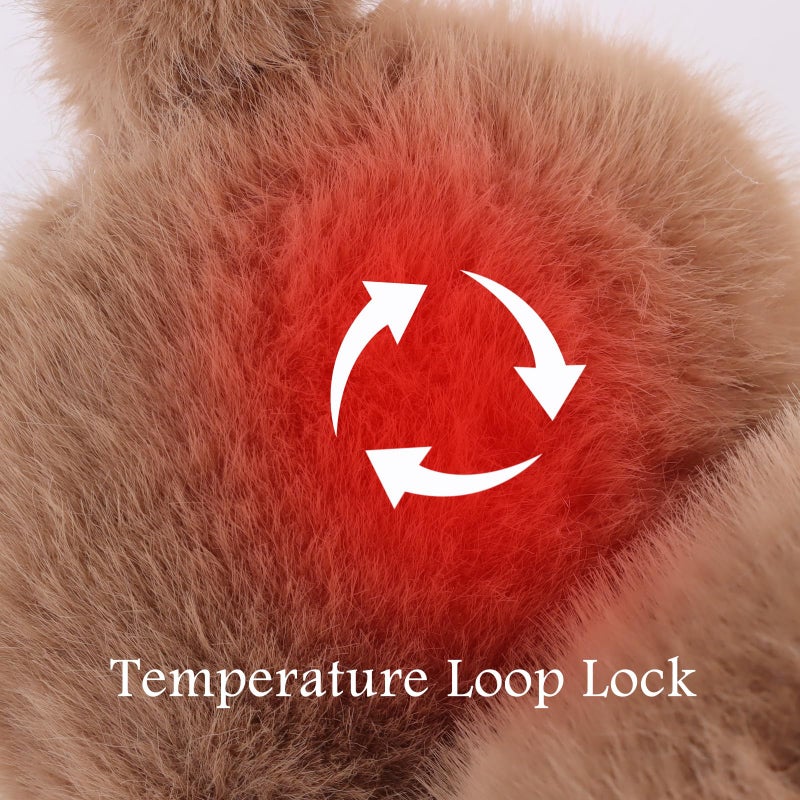 PESAAT Warm Ear muffs for Women Winter Unisex Fluffy Earmuffs Lady Ear Warmer Faux Fur Ear Covers (Coffee) - Image 4