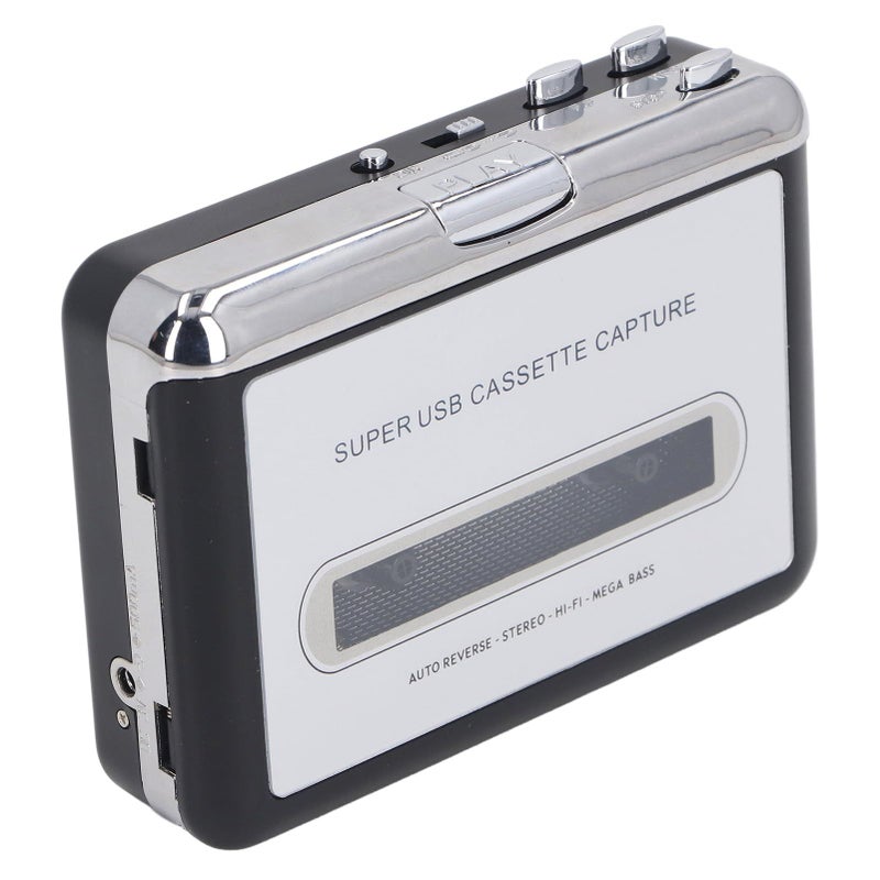 مشغل شريط كاسيت كلاسيكي محمول، محول MP3 بتوصيل USB والتشغيل الفوري، مع سماعة مدمجة - Image 2