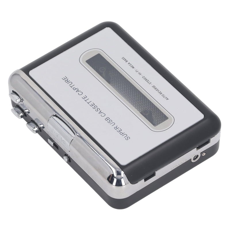 مشغل شريط كاسيت كلاسيكي محمول، محول MP3 بتوصيل USB والتشغيل الفوري، مع سماعة مدمجة - Image 3