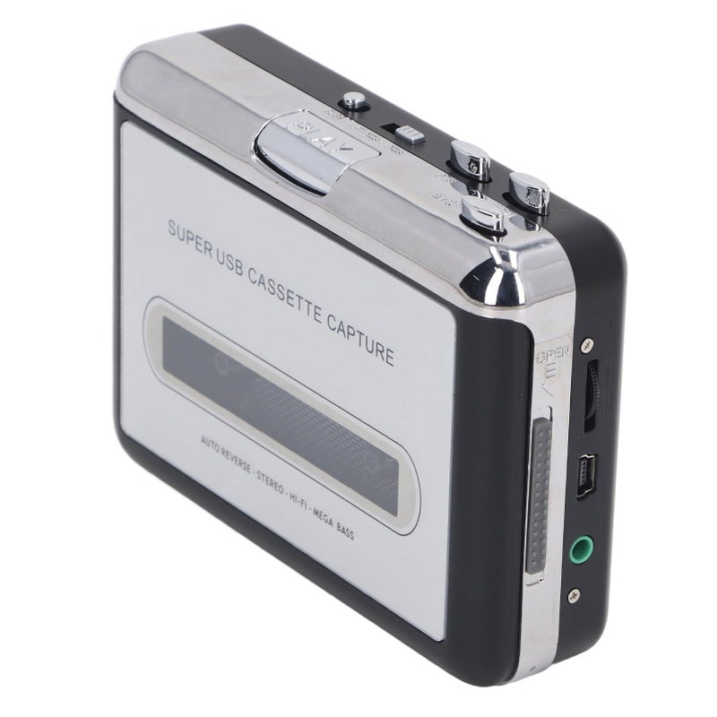 مشغل شريط كاسيت كلاسيكي محمول، محول MP3 بتوصيل USB والتشغيل الفوري، مع سماعة مدمجة - Image 4