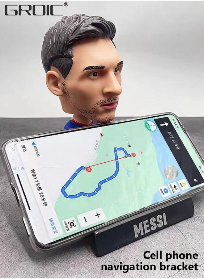 GROIC Messi for Car Dashboard Bobble Head Figures Car Decoration Ornaments Auto Interior Decor,Football Star Car Ornaments  - Image 4