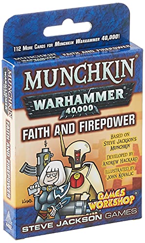 Steve Jackson Games Munchkin Warhammer 40,000: Faith and Firepower Card Game (Expansion) | 112 Cards | Family Game | Fantasy Adventure RPG | Ages 10+ | 3-6 Players | Avg Play Time 120 Min - Image 4