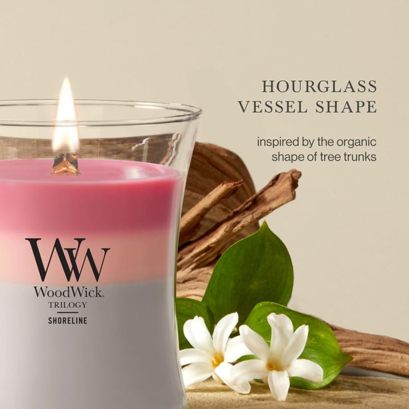 وودويك شمعة وودويك متوسطة الساعة الرملية، عطر ثلاثية الشاطئ، 9.7 أونصة، تفرقع أثناء الاحتراق، مزيج الصويا الممتاز، مثالية للهدايا - Image 4