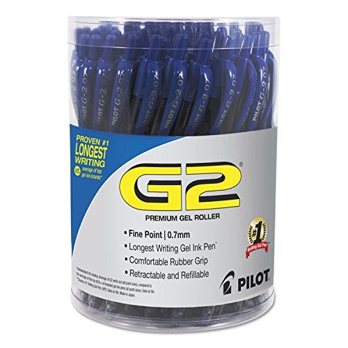 Pilot G2 Premium Gel Pen Convenience Pack, Retractable, Fine 0.7 Mm, Blue Ink, Blue Barrel, 36/pack - Image 1
