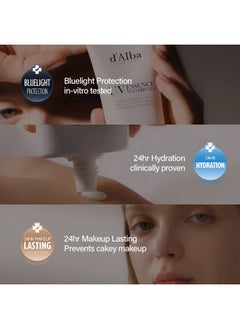 d'alba Piedmont Italian White Truffle Waterfull Essence Sunscreen, Vegan Skincare, Lightweight Sunscreen With Spf 50+ Pa++++, Glowy, Safe For All Skin Types,50Ml  - Image 5