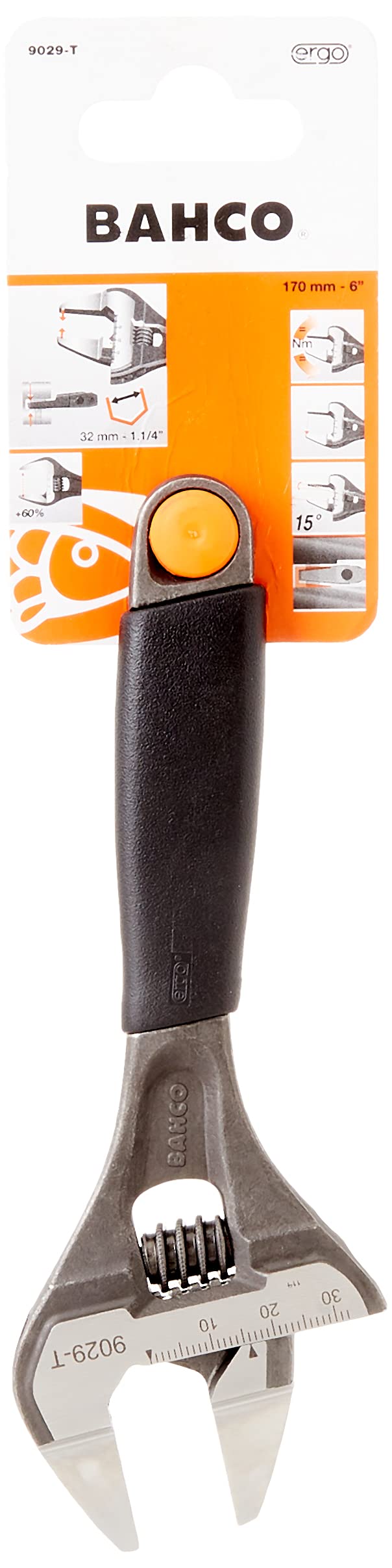 Bahco 9029-T - Adjustable Mol. Slim Center 6" Chrome - Image 5