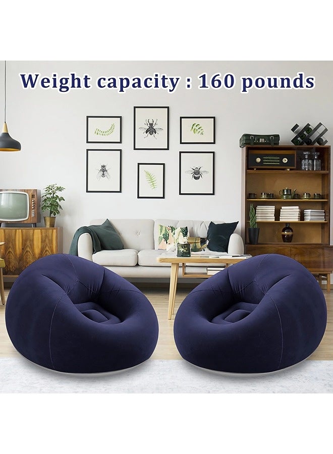 Vixplorn Adult Inflatable Sofa Chair, Home Lounge Chair with Electric Air Pump, Foldable Sofa & Inflatable Lounger. Portable and stylish, crafted from soft plush fabric. Perfect for reading, living rooms, bedrooms, and outdoor fun. - Image 3
