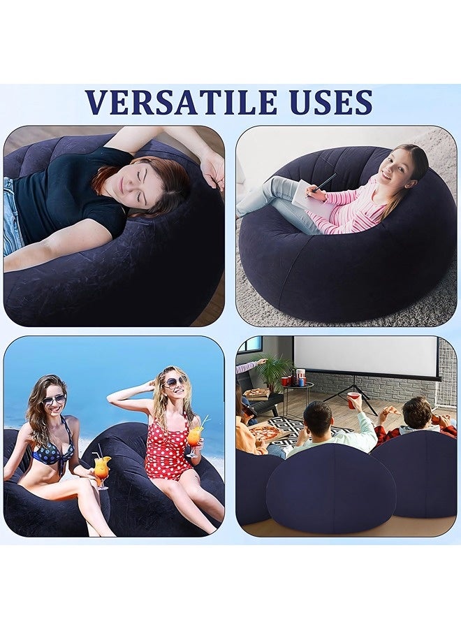 Vixplorn Adult Inflatable Sofa Chair, Home Lounge Chair with Electric Air Pump, Foldable Sofa & Inflatable Lounger. Portable and stylish, crafted from soft plush fabric. Perfect for reading, living rooms, bedrooms, and outdoor fun. - Image 5