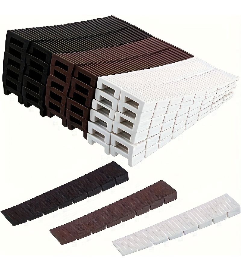 Brown 6Pcs Hard Composite Shim Pads Multi Purpose Furniture Leveling Spacers - Image 1