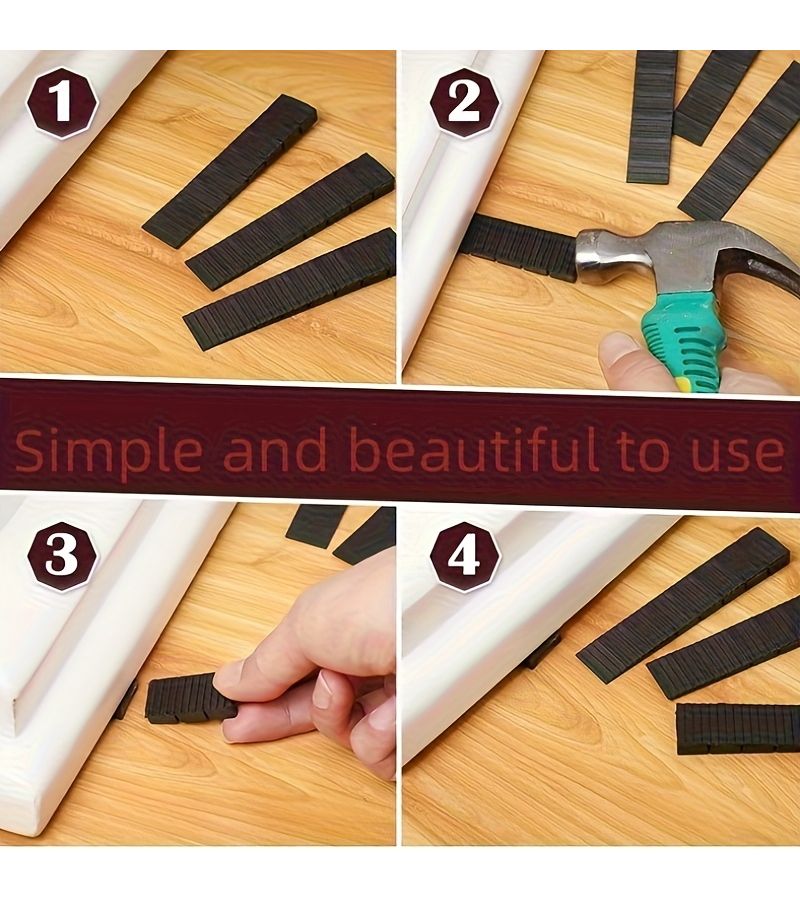 Brown 6Pcs Hard Composite Shim Pads Multi Purpose Furniture Leveling Spacers - Image 3