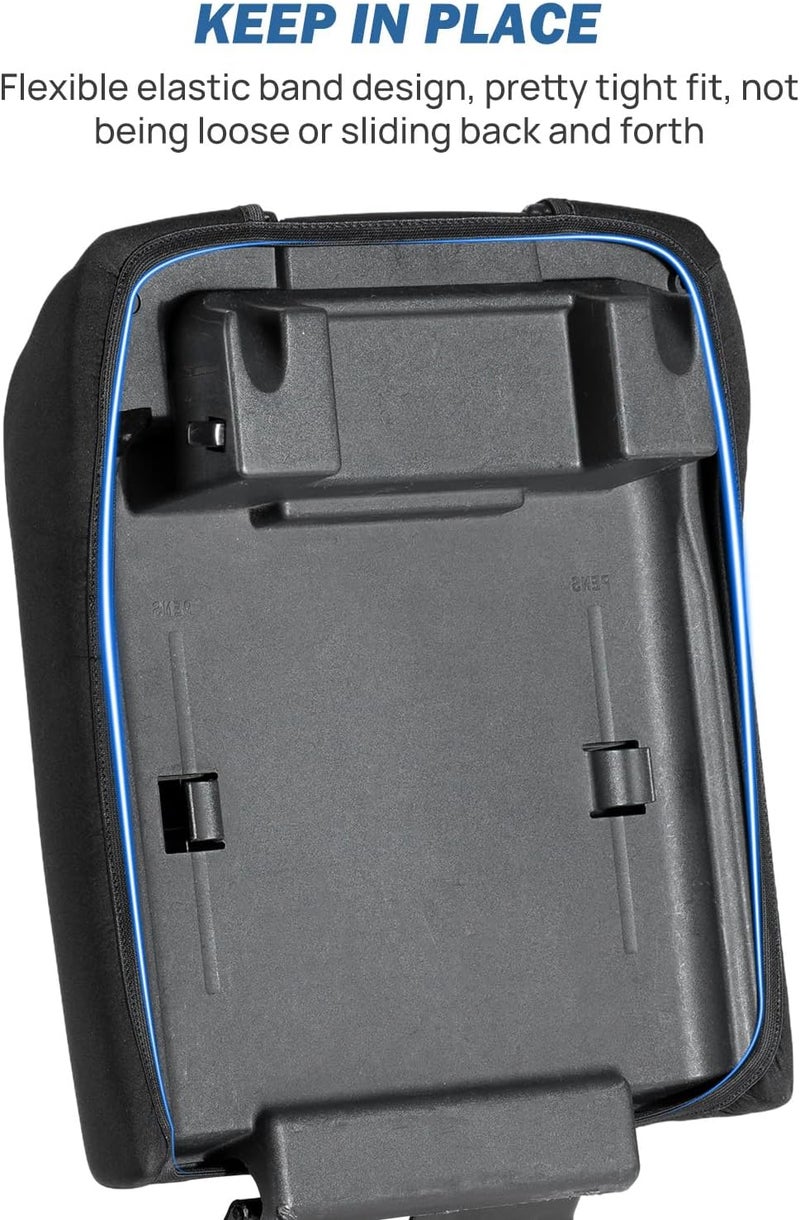 JOYTUTUS Center Console Cover Compatible with 2015-2020 F150, 2017-2022 F250 Super Duty F350 F450, 2018-2024 Ford Expedition, Neoprene Armrest Cover for Middle Arm Rest (Bucket Seat Only) - Image 3